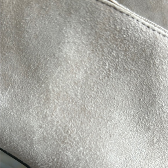 Cream Heeled Boots with Slim High Heel and Suede Texture - Picture 2 of 7